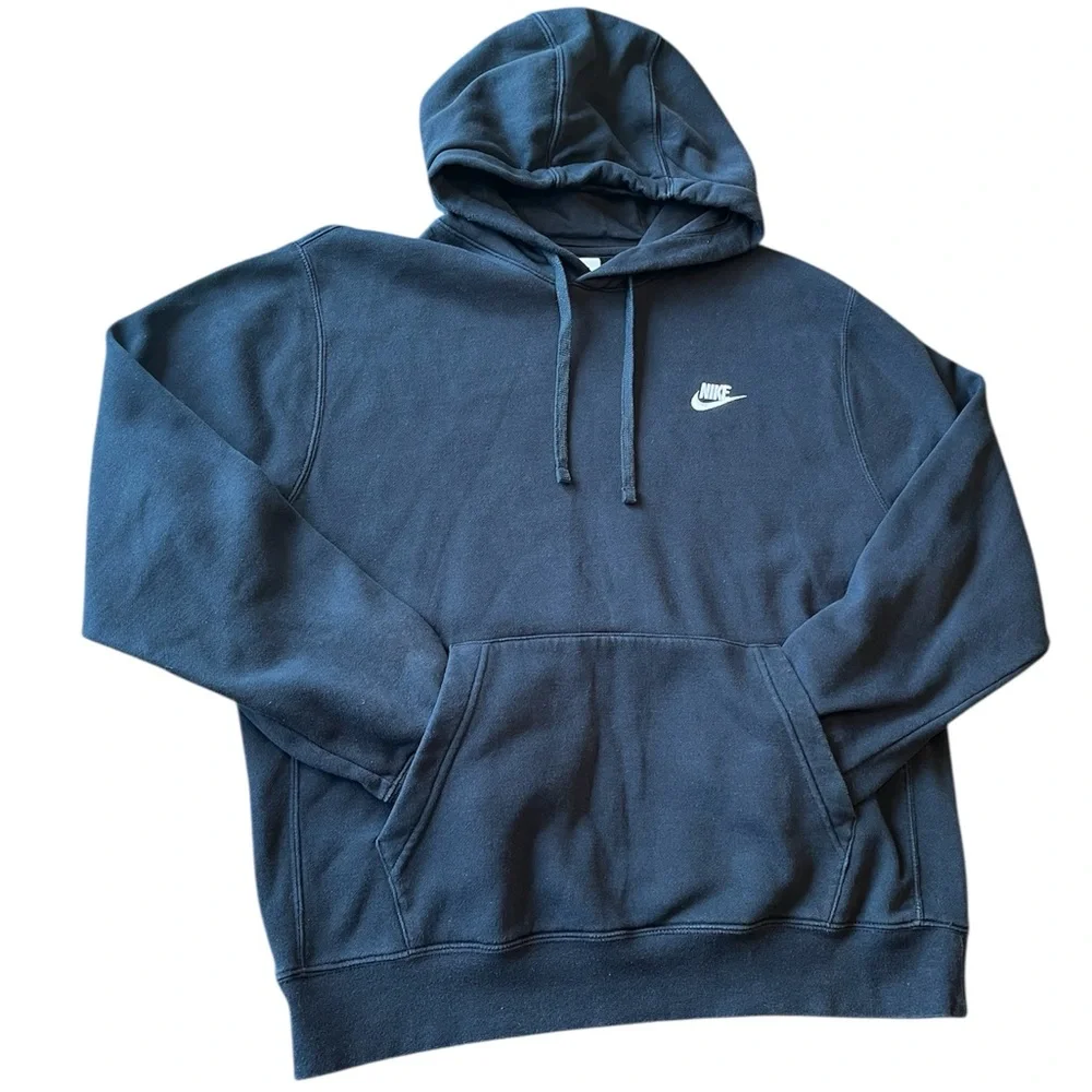 Nike Sportswear Club Fleece Hoodie Black Size L - Picture 5 of 15